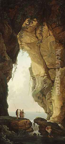 The Mouth of a Cave 1784 Oil Painting - Hubert Robert