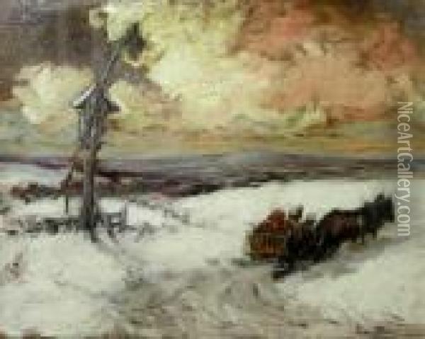 Winter Oil Painting - Isac Ioan