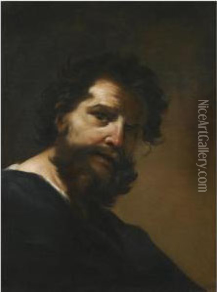 Head Of A Male Saint Oil Painting - Giacinto Brandi