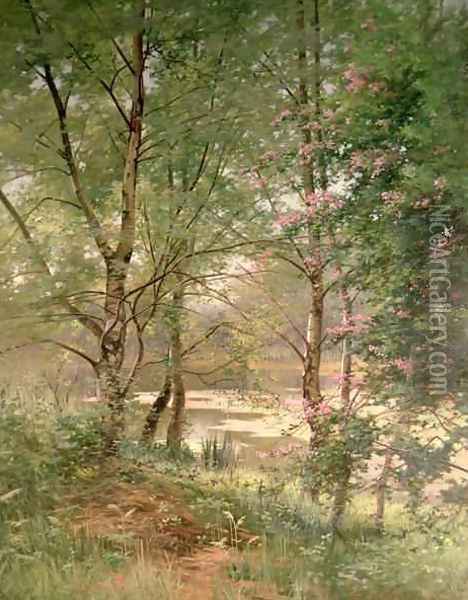 In a Fairy Woodland Oil Painting - Ernest Parton