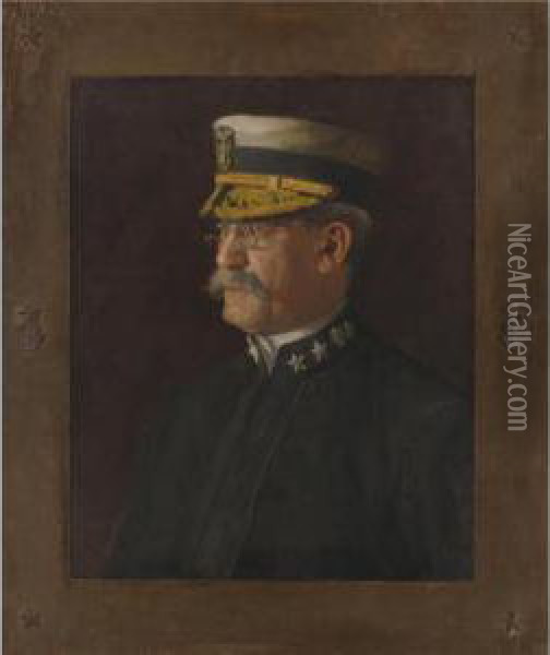 Rear Admiral Charles Dwight Sigsbee Oil Painting - Thomas Cowperthwait Eakins
