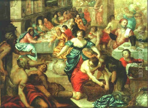 The Marriage Feast At Cana Oil Painting - Hans Rottenhammer the Elder