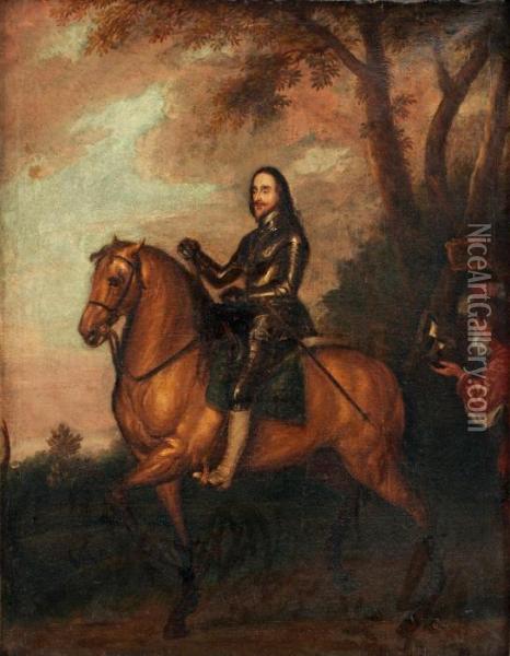 Carl I Of England On Horse Oil Painting - Sir Anthony Van Dyck
