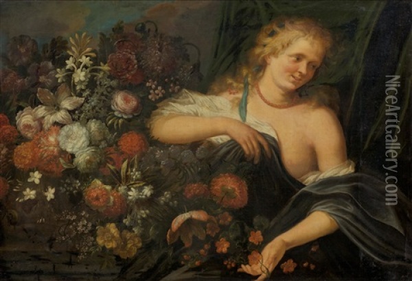 Allegory Of Flora Oil Painting - Jan-Baptiste Bosschaert