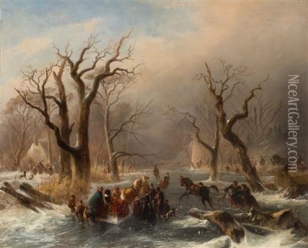 Plaisirs D'hiver Oil Painting - Johannes (Jan) Tavenraat