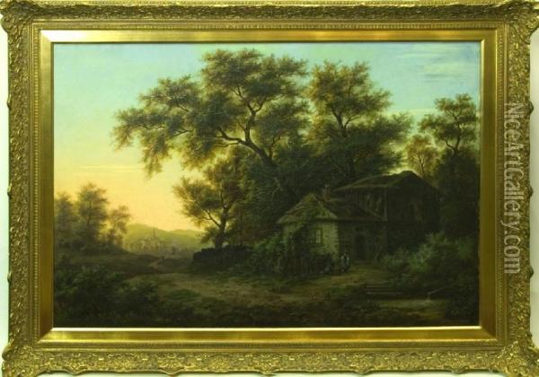 Romantische Landschaft Mit Oil Painting - Gustav Hausmann