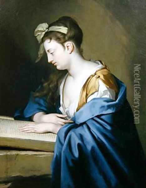 Lady Reading Oil Painting - Heroman Van Der Mijn