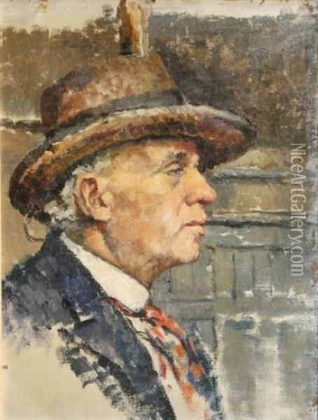 Portrait Of Walter Bayes Oil Painting - Mainie Harriet Jellett