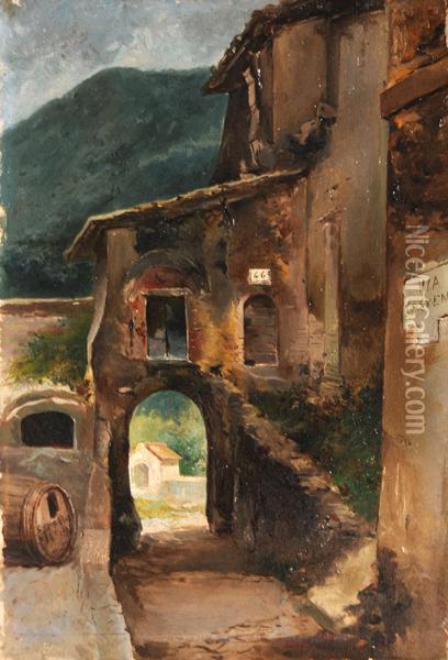 Scorcio Di Paese Oil Painting - A. Canella