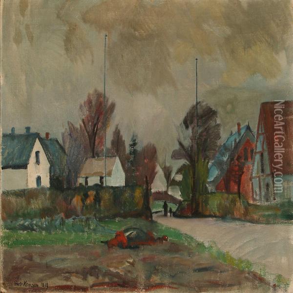 City Scenery Oil Painting - Niels Hansen