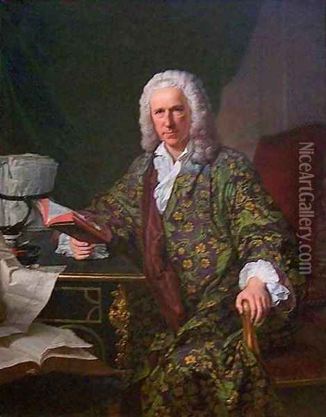 Portrait of Marc de Villiers the Kings Secretary Oil Painting - Jacques-Andre-Joseph Aved