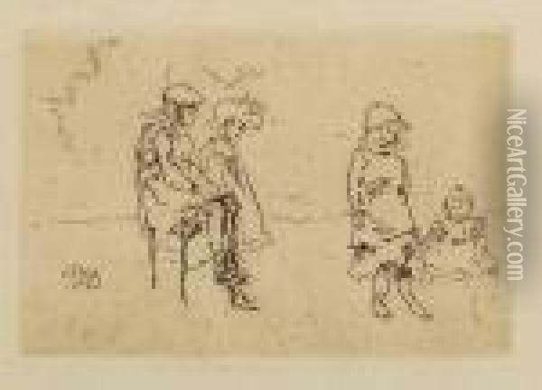 The Menpes Children (kennedy 261) Oil Painting - James Abbott McNeill Whistler