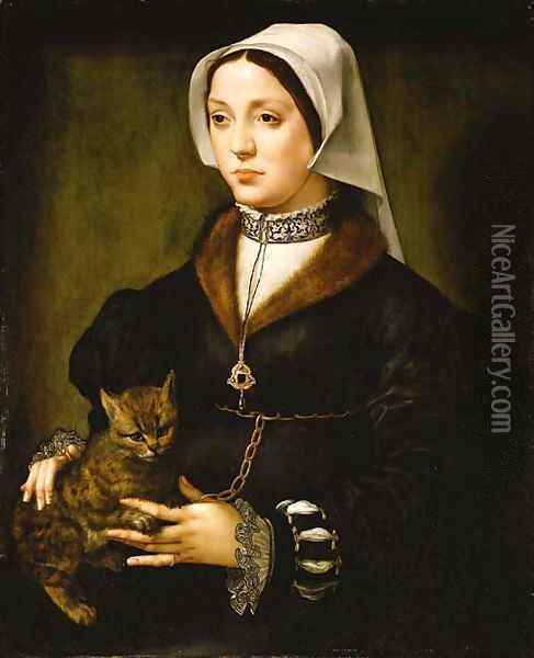 Portrait of a lady Oil Painting - Ambrosius Benson