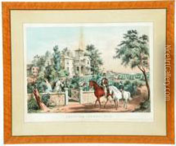 American Country Life Oil Painting - Currier & Ives Publishers
