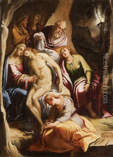 Pieta Oil Painting - Domenico Mona