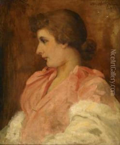 Portrait Of A Lady In Pink Oil Painting - Charles Walter Stetson