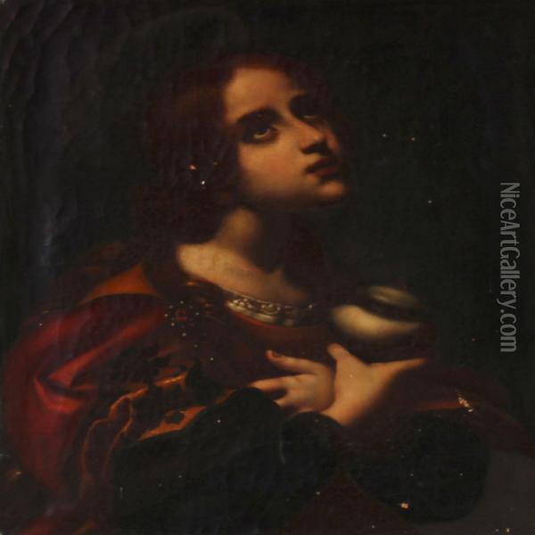 Mary Magdalene With The Ointment Jar Oil Painting - Carlo Dolci
