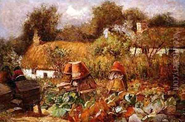 Beehives Carlton Lancs Oil Painting - John Houghton Hague