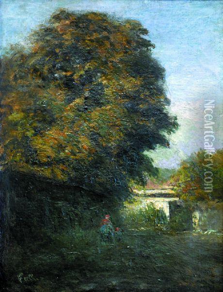 Paysage Anime. Oil Painting - Louis-Clement Faller