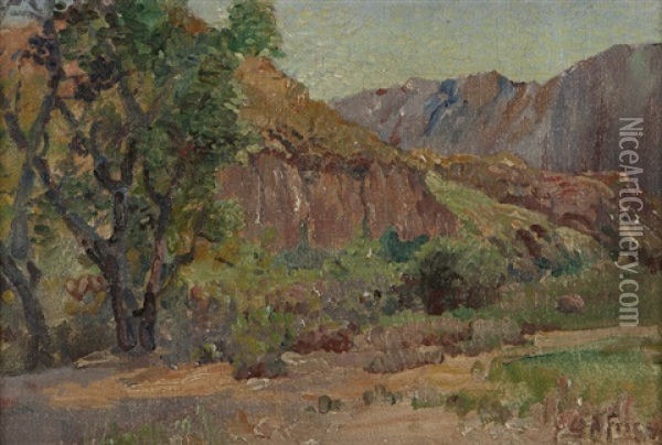 Cliffs In Mission Valley Oil Painting - Charles Arthur Fries