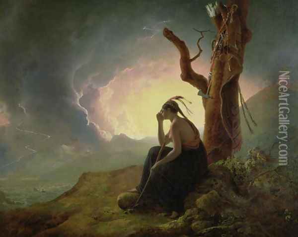 Widow of an Indian Chief, 1785 Oil Painting - Josepf Wright Of Derby