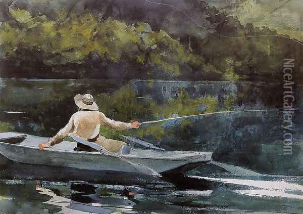 Casting the Fly Oil Painting - Winslow Homer