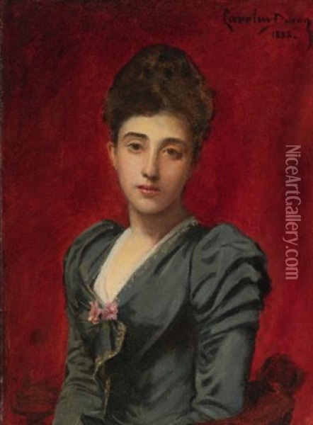 Portrait Of The Countess Lily De Roussy De Sales Oil Painting -  Carolus-Duran