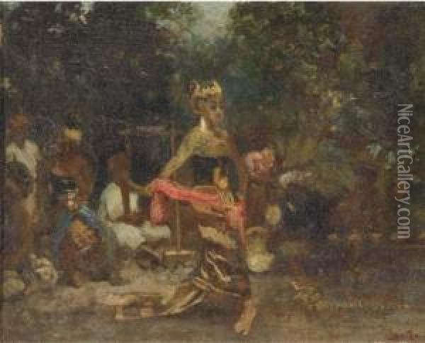 Javaansche Danseres - Oil Painting - Arthur Briet