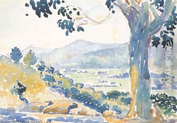La plaine de Bormes (matin) Oil Painting - Henri Edmond Cross
