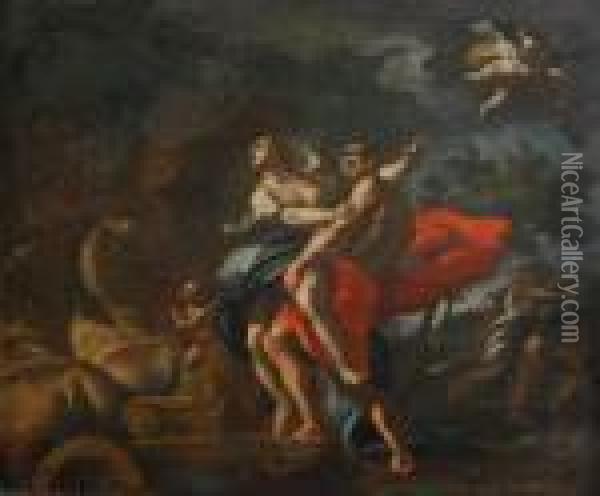 Proserpinas Bortrovande Av Pluto Oil Painting - Francesco Solimena