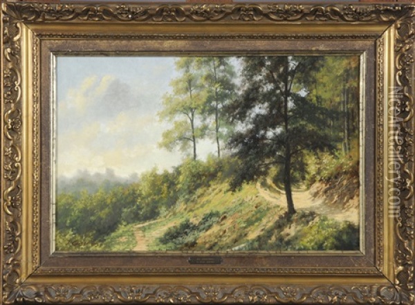 Chemin Arbore Oil Painting - Joseph Theodore Coosemans