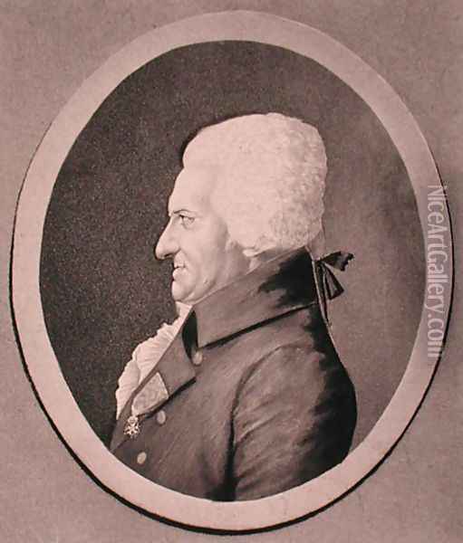 Portrait of Pierre-Alexandre Monsigny 1729-1817 engraved by Edme Quenedey 1756-1830 Oil Painting - Edme Quenedey