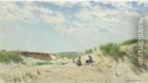 In The Dunes Oil Painting - Ivan Pavlovich Pokhitonov
