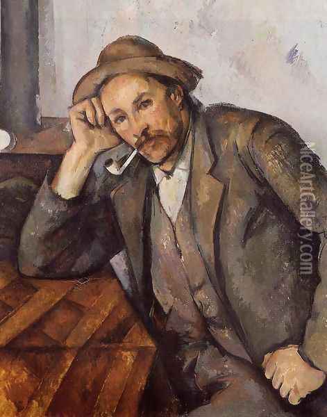 Smoker Oil Painting - Paul Cezanne