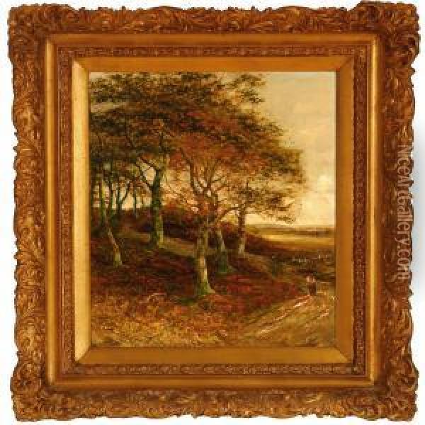 A Pair Of English Landscapes Oil Painting - John Hamilton Glass