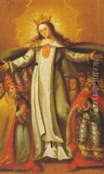 La Virgen De La Merced Oil Painting - Francisco Herrera The Elder