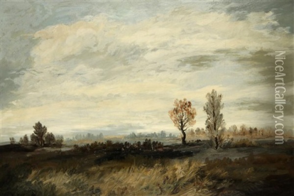 Herbstlandschaft Oil Painting - Viktor Rolin