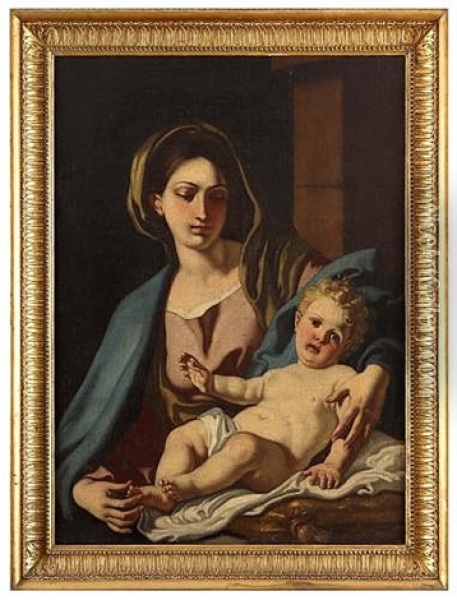 Madonna With The Child Oil Painting - Francesco Solimena