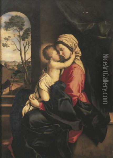 The Madonna And The Christ Child Oil Painting - Giovanni Battista Salvi