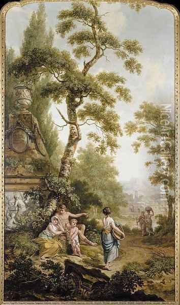 Arcadian Landscape 1780 2 Oil Painting - Jurriaan Andriessen