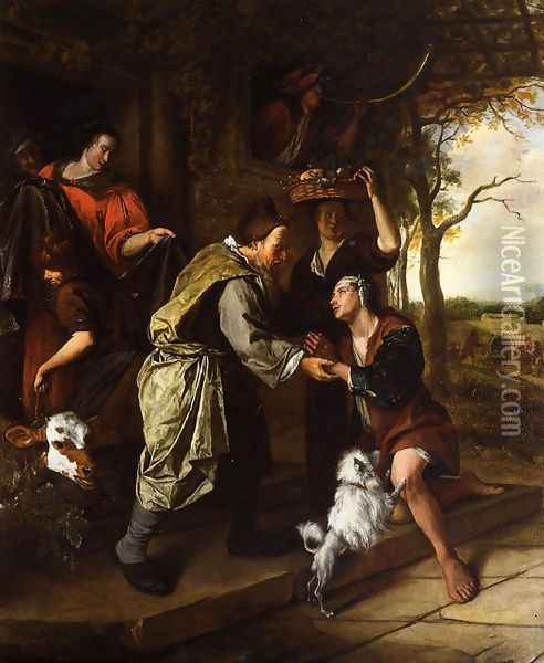 The Return of the Prodigal Son Oil Painting - Jan Steen