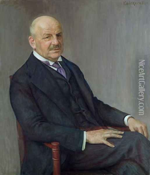 Portrait of Alfred Lichtwark 1852-1914 Oil Painting - Leopold Karl Walter von Kalckreuth