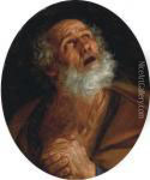The Penitent Saint Peter Oil Painting - Guido Reni