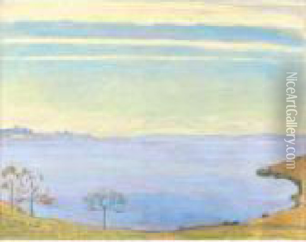 Lake Geneva, View From Chexbres Oil Painting - Ferdinand Hodler