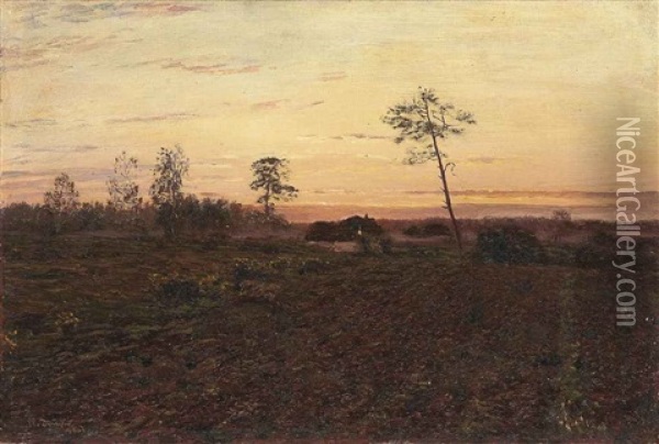 Evening Oil Painting - Nikolai Nikanorovich Dubovskoy