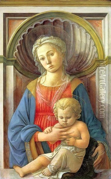 Madonna and Child 5 Oil Painting - Fra Filippo Lippi