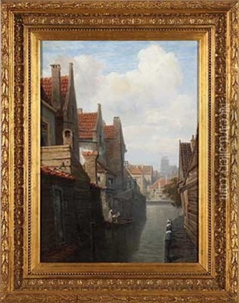 Altstadt Mit Kanal Oil Painting - Eduard Tenner