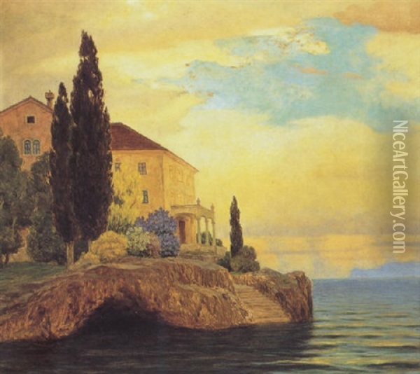 Villa Am Meer Oil Painting - Eduard Kasparides