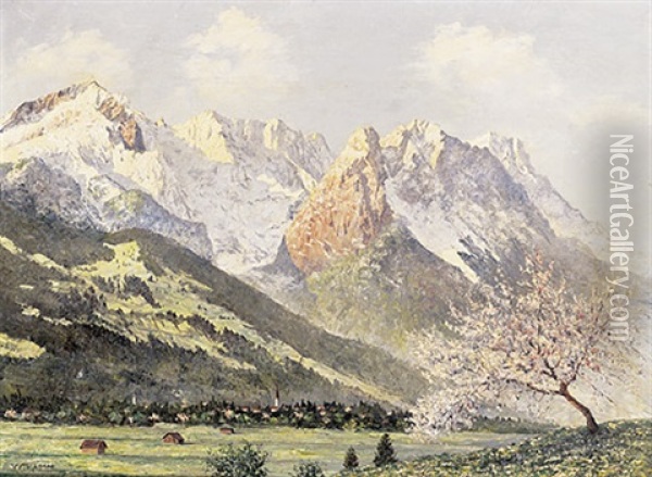 Garmisch Im Fruhling Oil Painting - Walter Thamm