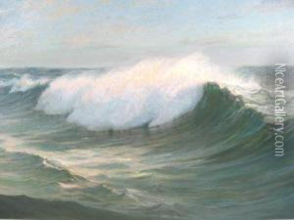 'waves Oil Painting - William Partridge Burpee